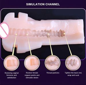 Kostenlose individuelle Schachtel - Silikon-Sexgerät Vagina Hände kostenlose Masturbationsbecher elektronische Herrenstrampler für Herren Masturbator - Product Image 4