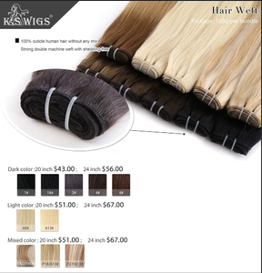 Extensiones de Cabello Humano Remy, Cabello Lacio Brasileño, Tejido Doble a Máquina, Puntas Naturales, Cabello Humano Real para Salón de Belleza - Product Image 2