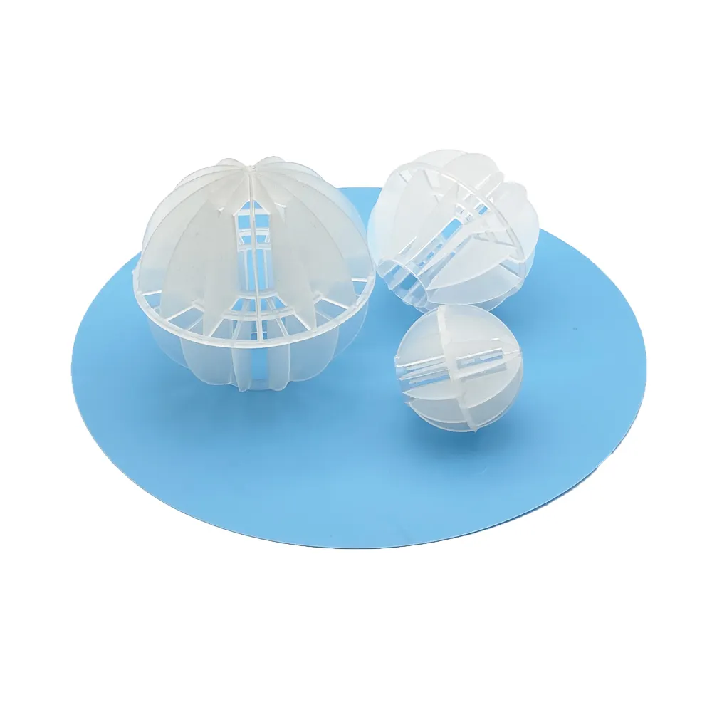 25-76ミリメートルCPVC RPP PP PVC PE Plastic Polyhedral Hollowボール吸着のためのタワー