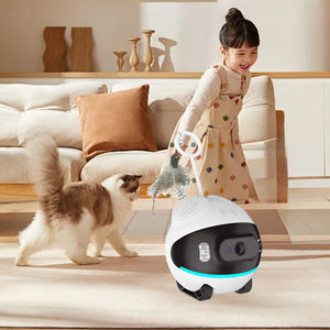 Robot de Juguete para Mascotas <span class=keywords><strong>con</strong></span> Cámara Web Móvil para Monitoreo de Mascotas, Ecológico, de Plástico, <span class=keywords><strong>con</strong></span> Video, Voz e Intercomunicador Bidireccional para Perros - Product Image 1