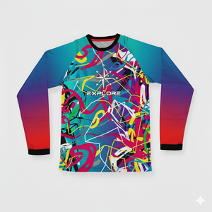 Jersey sepak bola cetakan Transfer sublimasi kustom pakaian jalanan anak muda bermotif DTG Jersey sepak bola lengan panjang untuk pria - Product Image 6