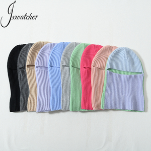 Pasamontañas de invierno cálido para ciclismo al aire libre, máscara facial completa, gorro liso para <span class=keywords><strong>mujer</strong></span>, gorro de calavera, gorro personalizado, venta al por mayor - Product Image 1