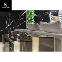 Personnalisé Luxe Contemporain Hall Chambre Cuisine Entrée Table Console Verre Acier Inoxydable