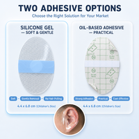 Autocollants d'oreille en gel de silicone en gros, couvre-oreilles étanches en film PU pour la natation, la douche, le bain, réutilisables et flexibles