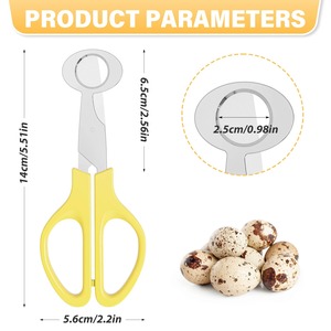 กรรไกรสแตนเลสสำหรับเปิดไข่นกกระทาและไข่นก  1 ชิ้น - Product Image 2