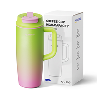 Nouvelle Tasse Isotherme Moderne en Acier Inoxydable 920 ml (30 oz) Écologique avec Couvercle et Paille – Idéale pour 2026