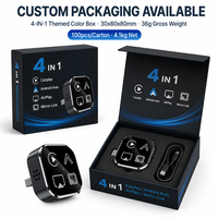 Adaptateur sans fil 4-en-1 CarPlay Android Auto, Mirror Link & AirPlay, USB-C Plug-and-Play, dongle de voiture ultra-léger 15g