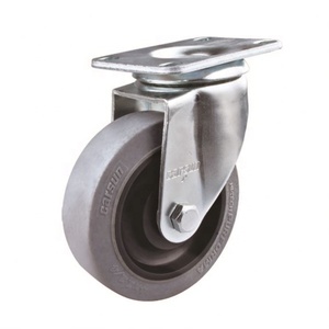 Ruedas de 5 pulgadas medianos y pesados <span class=keywords><strong>carretilla</strong></span> de <span class=keywords><strong>rueda</strong></span> de la PU Castor silencio de venta directa de fábrica - Product Image 5