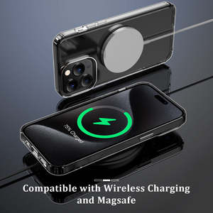 Coque de téléphone transparente 3 en 1 + protecteur d'objectif d'appareil photo + protecteur d'écran en verre trempé 9H pour Apple iPhone 15/ 14/ 13 Pro Max Plus - Product Image 5