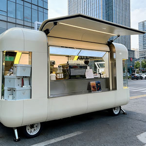 Remorque mobile élégante à 4 roues en acier inoxydable pour équipement professionnel de café, crème glacée, restauration rapide et café spécialisé - Product Image 5