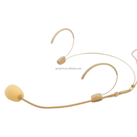 Casque micro Gooermi M25, double écouteur supra-auriculaire, micro à porter sur la tête, compatible avec le système sans fil, émetteur de poche