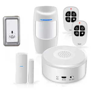 WIFI cerdas DIY Kit keamanan Alarm rumah cocok dengan Alexa