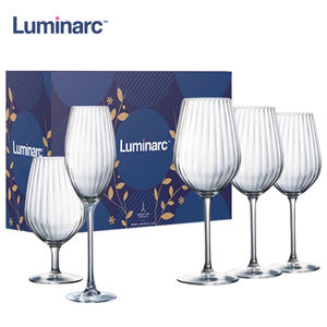 <span class=keywords><strong>Luminarc</strong></span> Serena Line Verres coupés côtelés 200-550ML Verres à vin rouge à longue tige transparents pour la fête de mariage - Product Image 1