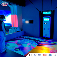 Solution de projection interactive tout-en-un pour fitness mobile, projecteur laser à monnayeur pour sol interactif, idéale pour les salons professionnels