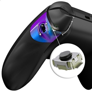 Agarraderas Laterales de Goma FLEXOR Azul Camaleón Púrpura + Kit de Parada de Gatillo Inteligente para Control de Xbox Series X S - Product Image 1