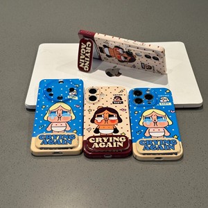 Dễ thương phim hoạt hình khóc bé vài trường hợp điện thoại với chủ và gương thích hợp cho <span class=keywords><strong>iPhone</strong></span> 16 15 14 13 12 11pro Max - Product Image 2