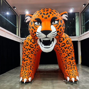 Tunnel de football gonflable géant en PVC/Oxford, thème animal guépard panthère, étanche, durable, facile à installer, taille 6m pour événements sportifs - Product Image 2