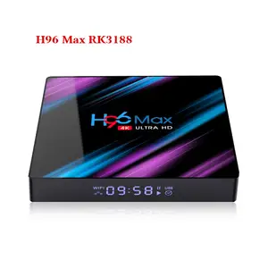 하이 퀄리티 TVBOX H96 최대 RK3318 쿼드 코어 4GB 32GB 64GB 안드로이드 10.0 와이파이 인터넷 설정 톱 TV 박스