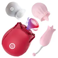 S-HANDE - Red Cute Yoni Rose Suction Vibrator for Women