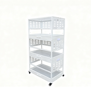 <span class=keywords><strong>Cage</strong></span> à animaux de petite taille en métal à une seule couche, de haute qualité, bien ventilée, mobile - Product Image 2