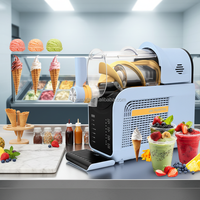 Machine à Slush Professionnelle pour Glace Pilée et Crème Glacée, Marque Service, pour Cola, Conteneur 1.8L, Congélation Rapide R290, pour Restaurants et Usage Domestique