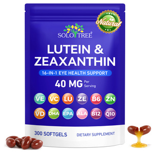 SOLOTREE Cápsulas Blandas Sin Gluten de Luteína y Zeaxantina, 300 Cápsulas Blandas, 40 mg de Luteína, 8 mg de Zeaxantina, para la Salud Ocular - Product Image 1