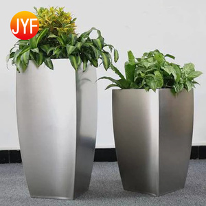 EL427 Luxury Stainless Steel <b>Flower</b> Pot for Hotel Mall Landscape Interior and Exterior Jardinera De Metal EL427 Stainless Steel - Product Image 5