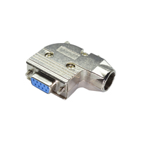 Connecteur série RS232 à 9 broches de qualité industrielle DB9 mâle/femelle, prise à angle droit de 90 degrés, sortie à angle droit, boîtier en plastique