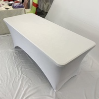 Couverture de table ajustée et extensible Nappe rectangulaire en spandex de 6 pieds pour événements
