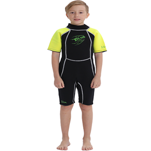 Traje de Neopreno de Alta Calidad <span class=keywords><strong>para</strong></span> Niños, Traje de Buceo de Manga Corta con Cierre en el <span class=keywords><strong>Pecho</strong></span>, Transpirable, <span class=keywords><strong>para</strong></span> Deportes Acuáticos, Estampado, Talla Grande, Cálido - Product Image 2