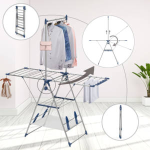 Wireking – support de séchage pliable pour linge et linge, support de séchage pour vêtements bb, 14m - Product Image 6