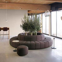 F061 Konvertierbares Chesterfield Stoff-Kurvensofa - Umweltfreundliches, Widerstandsfähiges Modernes Design für Hotels, Schulen, Werkstätten, Villen