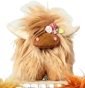 Новинка 2023, Лидер продаж, домашняя декоративная кукла «яковая Корова», плюшевая Милая корова, животное, плюшевая игрушка