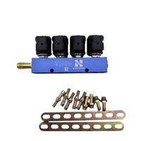 Kit de conversion GPL/GNC pour véhicule, unité de commande de rail de carburant bleu, accessoires automobiles à gaz à montage universel standard