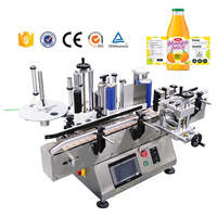 Machine d'étiquetage automatique d'autocollant adhésif de bouteille ronde en plastique PET de vin de production de bureau
