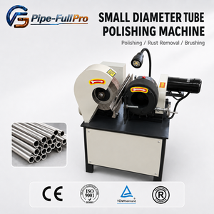 Machine de polissage de tubes ronds compacte pour ateliers de travail des métaux, capable de rectifier, brosser et éliminer l'oxyde des tubes. - Product Image 1