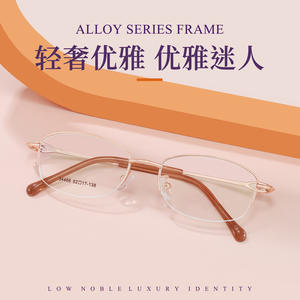 Lunettes de vue ovales demi-cerclées de luxe pour femmes 34466, verres en résine remplaçables, origine Danyang - Product Image 5