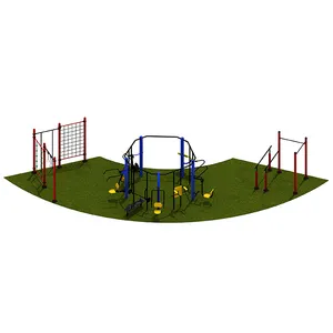 QiaoQiao customized outdoor park fitness equipment gym physical exercise combination for sale
