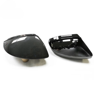 Зеркало из сухого углеродного волокна для Audi A6 S6 RS6 C8 <span class=keywords><strong>A7</strong></span> S7 RS7 A8 2018 + без слепых зон замена зеркального корпуса LH - Product Image 4