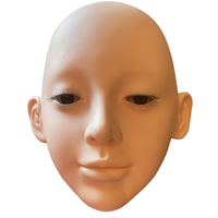 Tête de mannequin en silicone souple avec 4 couches de cils extensibles yeux ouverts Dolly modèle pratique pour la formation d'extension de cils