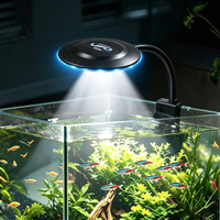 Lampe LED UFO RGBW 5W à intensité variable pour aquarium, spectre complet pour la croissance des plantes et l'amélioration des couleurs des poissons