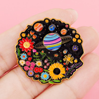 Broche en émail Planète Cosmique Dessin Animé, Épingles de Revers, Badges pour Sac à Dos, Accessoires Vestimentaires, Bijoux de Mode, Cadeaux