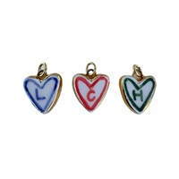 Collier Pendentif DIY en Acier Inoxydable et Céramique Peint à la Main Motif Fleur de Tulipe Géométrique Vintage avec Perles