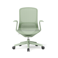 Chaise de bureau en maille réglable en hauteur, ergonomique, pivotante, à dossier moyen, pour l'école