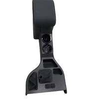 Porte-gobelets USB pleine longueur YBJ pour Land Cruiser LC70/76/LC79 Double Cab, boîte de rangement pour console centrale (cuir, plastique ABS, noir)