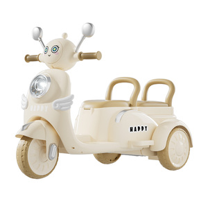 Motocicleta Eléctrica Doble para Niños 2026, Diseño de Dibujos Animados, Material PP/PU, Triciclo de Juguete para Niños de 2 a 12 Años - Product Image 1