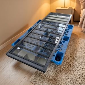 Finestra a Persiana Fissa Ventilata Lukliving con Telaio in Lega di Alluminio e Vetro, Funzione Invisibile, Griglie Moderne a Persiana - Product Image 3