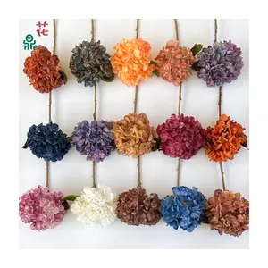 Single Branch Crystal Hydrangea Home Decoration Ornaments Silk Flower Photography Landscape Arrangement Artificial Flowers
