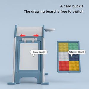 Kinder Speelhuis Kindertent Binnen Jongens en Meisjes Blokken Multifunctionele Tekentafel Combinatie Speelgoedtent - Product Image 3