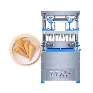 Populaire Kegel Ijs Machine Maken Koekjes Bubble Wafel Papier Kegel Bakkerij Wafer Making Machine Met 24 Mallen